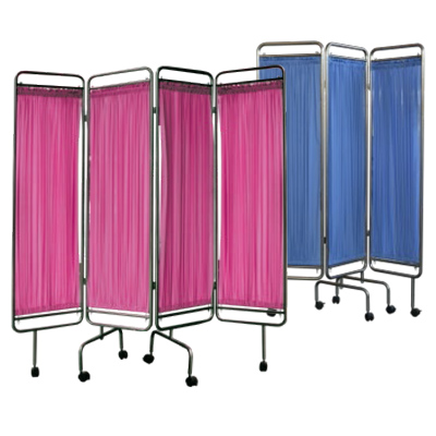 上海躍進(jìn)醫(yī)用屏風(fēng)不銹鋼折疊移動(dòng)隔斷隔離折屏